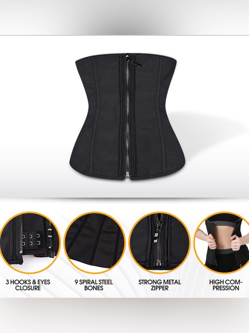 Ashlone Women's Black waist trainer size extra large